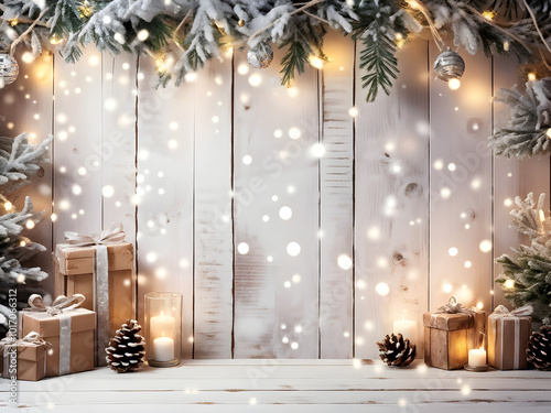 Festive Christmas Backgrounds with Ornaments & Lights | Cozy Holiday Gifts for Designs, Cards, Social Media & Promotions | High-Quality Seasonal Images for a Warm & Joyful Christmas New Year