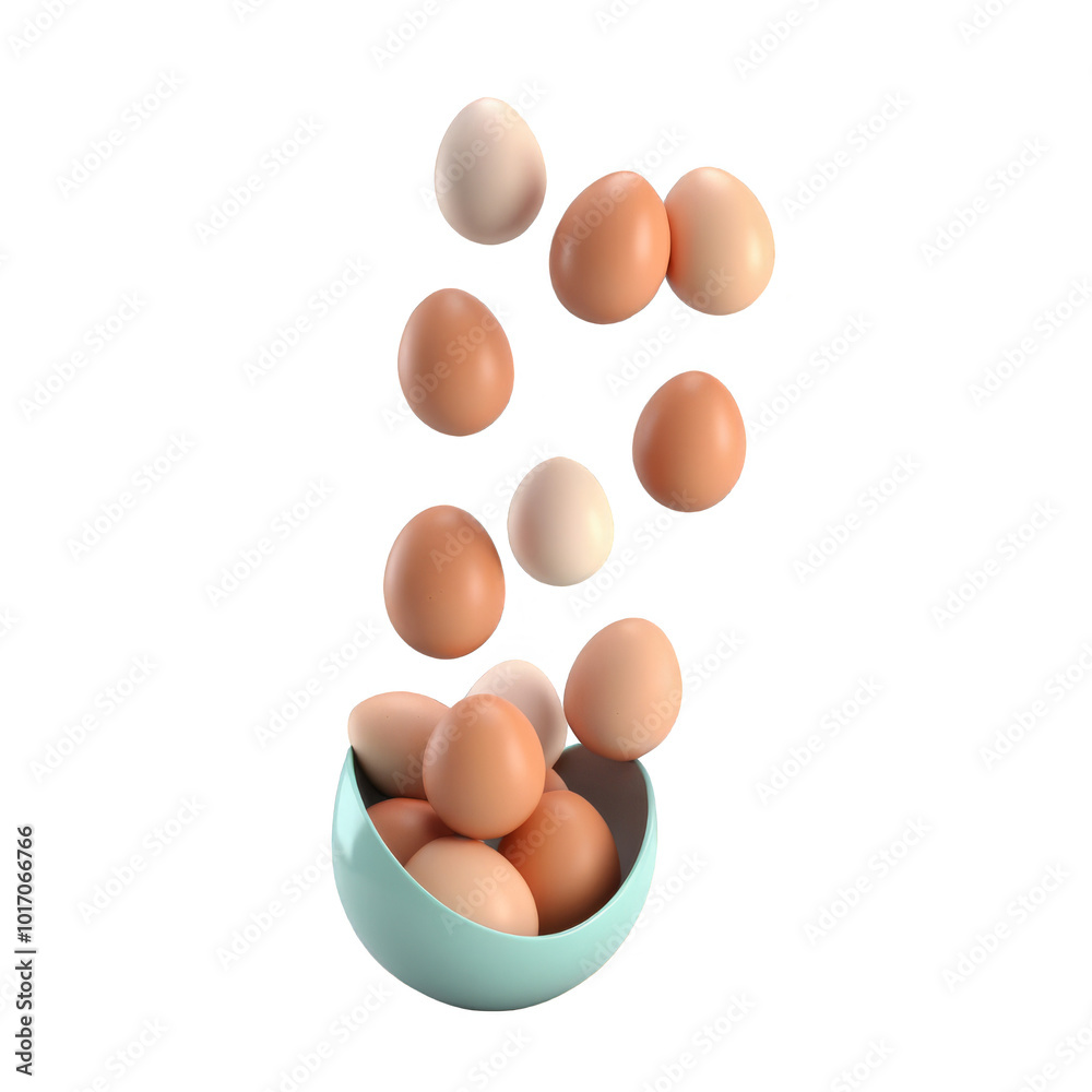 Flying Eggs in a Bowl for Creative Meal Designs