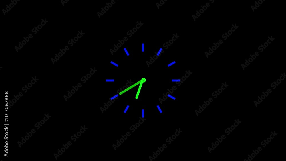 Wall clock boder less colour animetion.