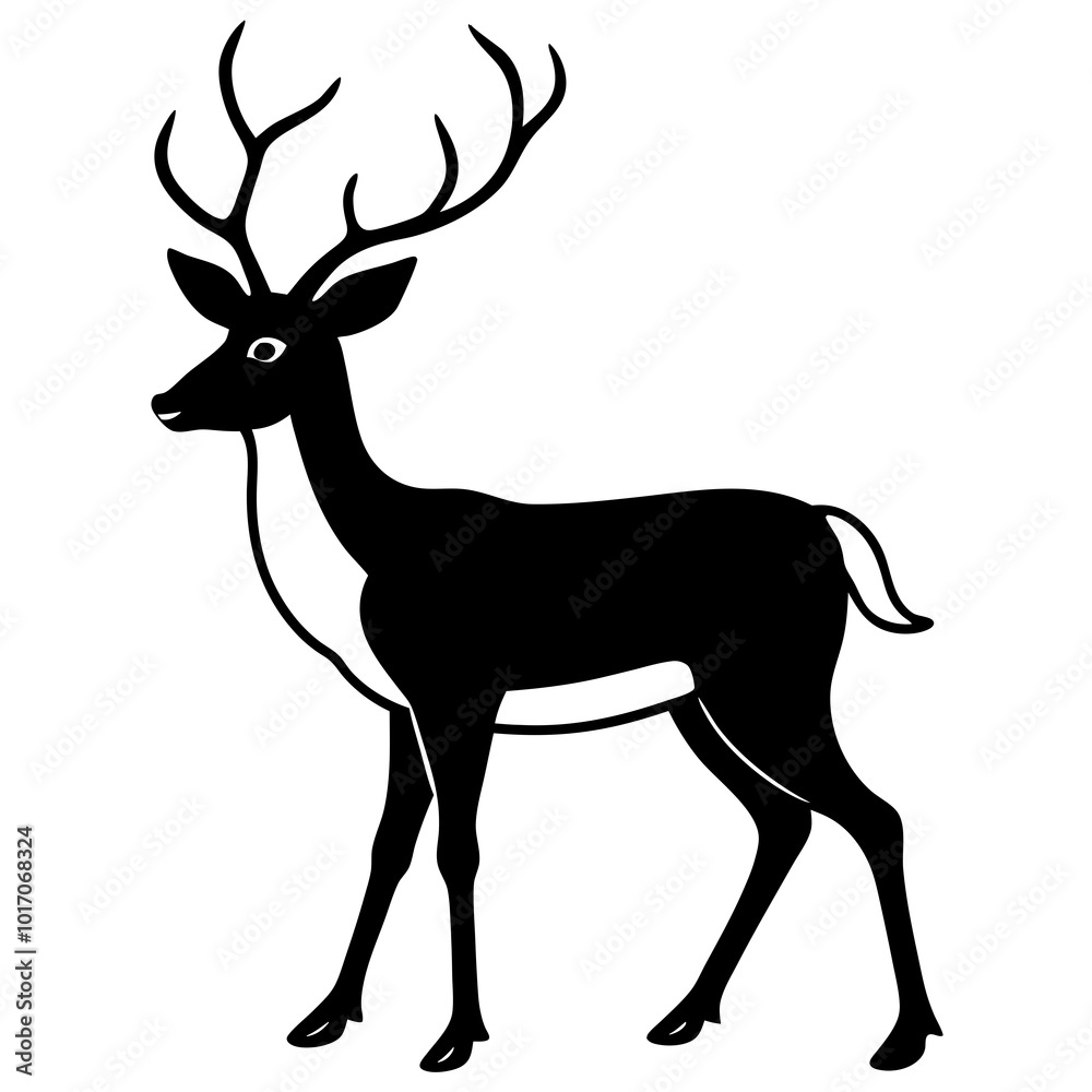 Fototapeta premium deer silhouette vector