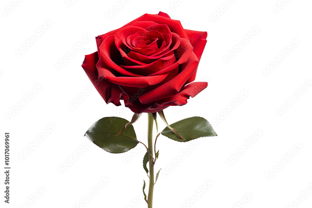 Valentines Red Rose isolated on transparent background Valentines Red Rose isolated on transparent background