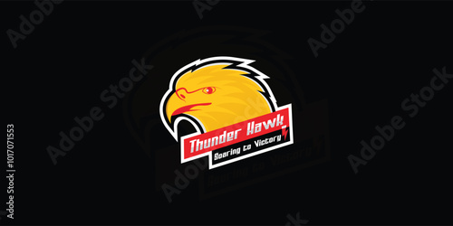Thunder Hawk  Mascot Vector Logo Design