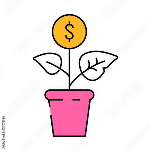 investment esg line icon vector. investment esg sign. isolated symbol illustration