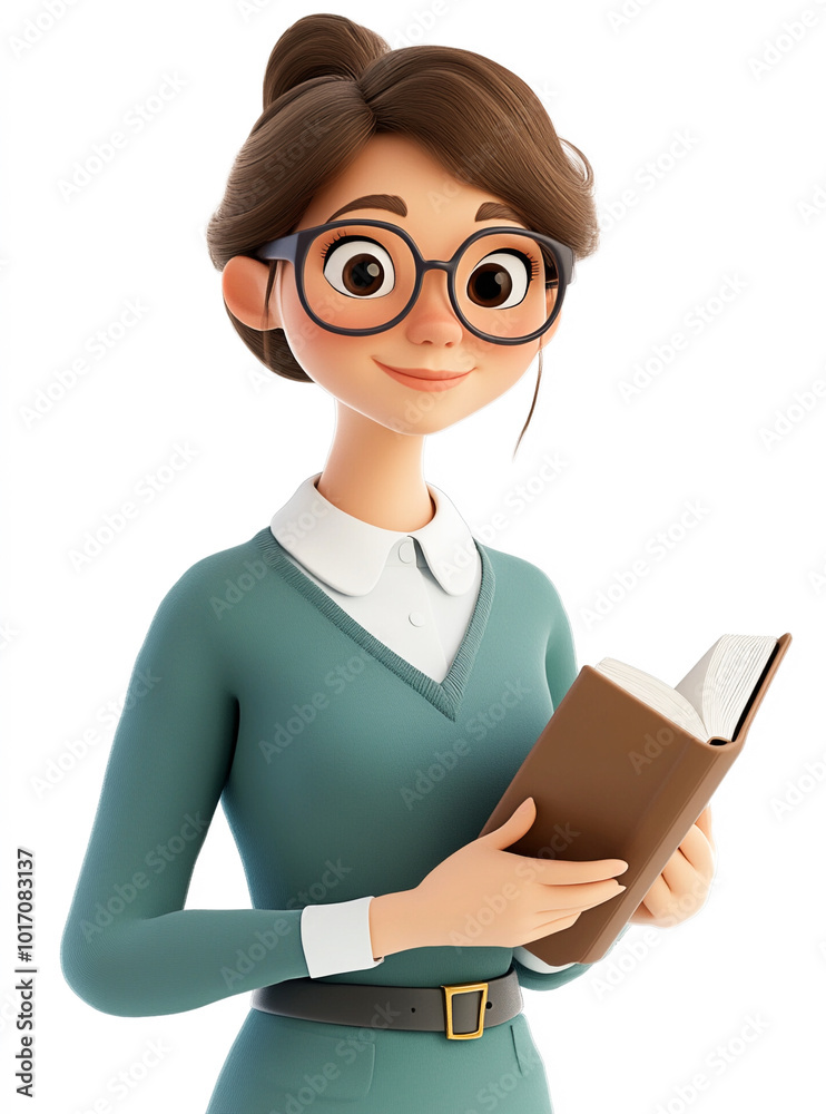 Young female teacher 3D avatar. Young female teacher 3D avatar.