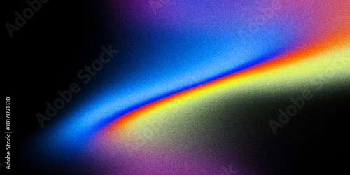 Abstract gradient noise grain background with colors gradation. Neon holograph colors wavy in grain noise gradient background
