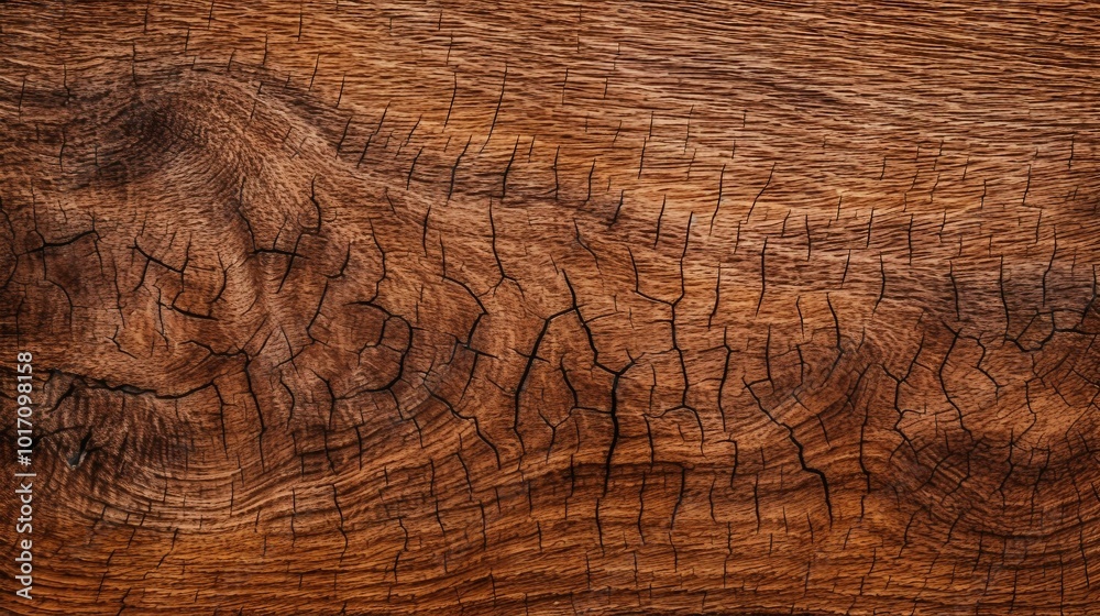 Naklejka premium Exploring The Intricate Bark Texture Of Oak, Showcasing Natural Wood Cracks And Rough Grains.