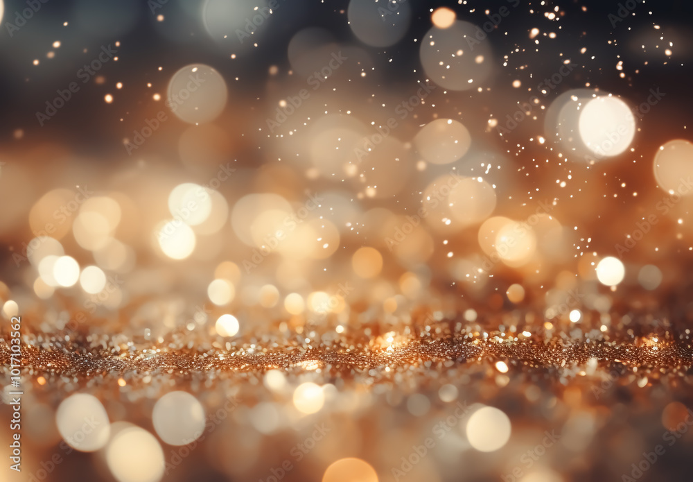 Fotografie Sparkling golden christmas background