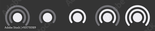 Hotspot connection indicator in Your phone for User interface illustration. Vector icons in flat style