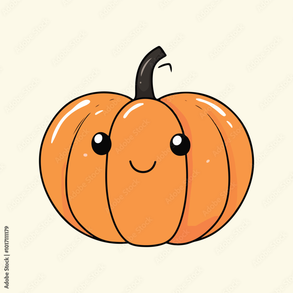 Cute pumpkin cartoon mascot illustration Cute pumpkin cartoon mascot illustration