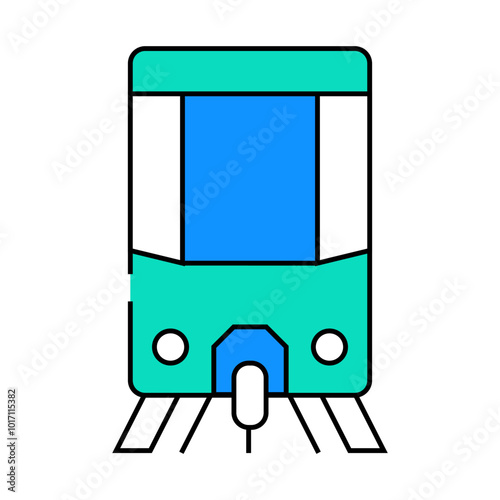 funicular transport vehicle line icon vector. funicular transport vehicle sign. isolated symbol illustration