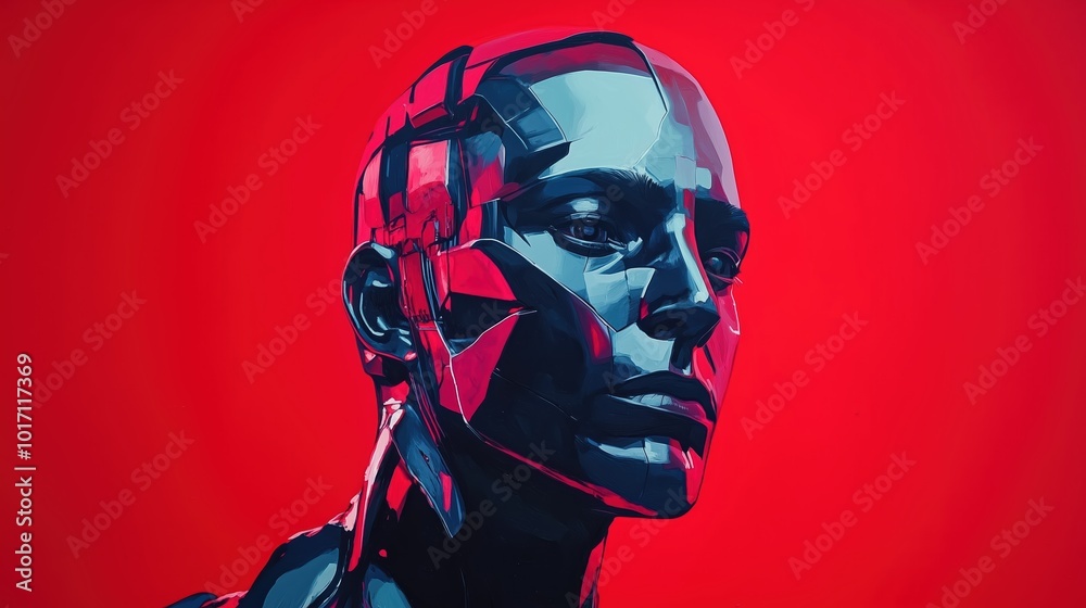 Cybernetic Persona on Red”