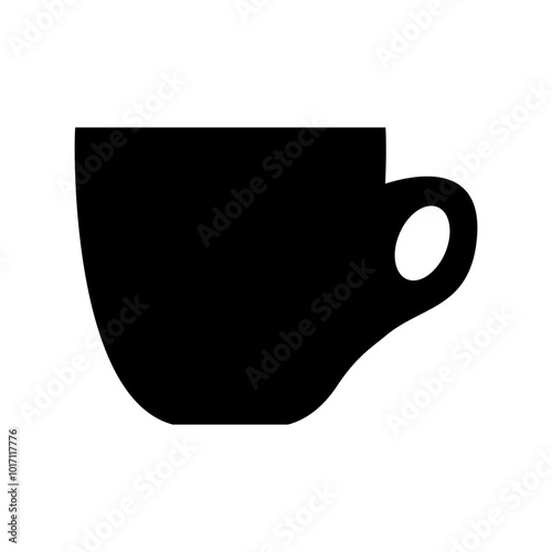 A vector icon of a black espresso cup. Ideal for cafes, coffee shops, and restaurants.