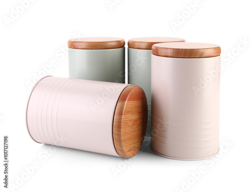 Set of kitchen jars isolate...