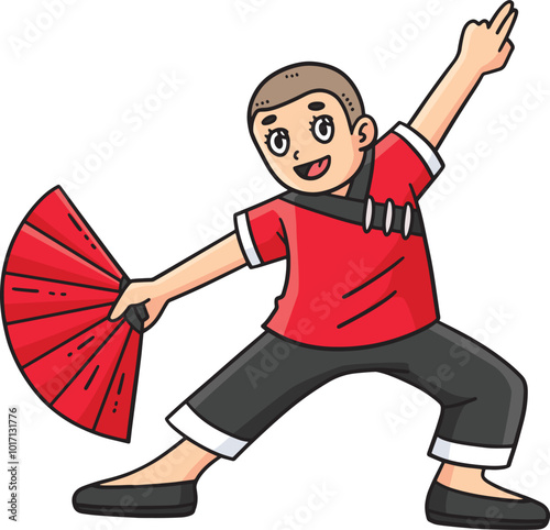Buddhism Buddhist Female Shaolin Fan Clipart