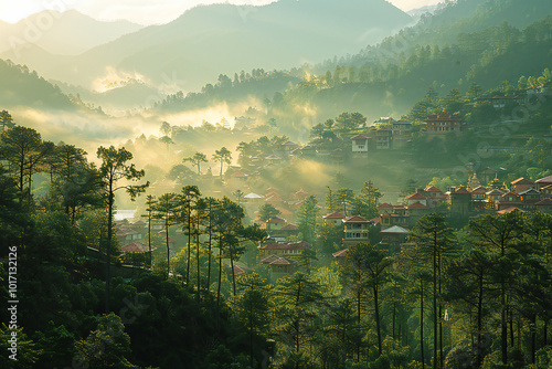 Indian Himalayas Forest Landscape photo