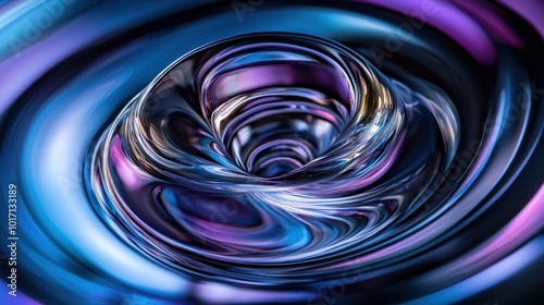 Abstract Swirling Pattern in Blue and Purple Hues