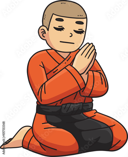 Buddhism Female Buddhist Offering Prayer Clipart