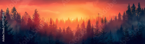 Forest Silhouette Background