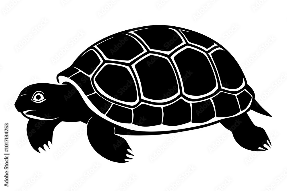 gopher tortoise silhouette vector illustration