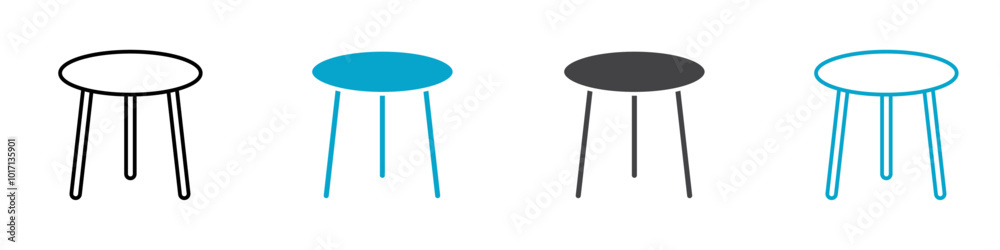stool icon Line graphics illustration stool icon Line graphics illustration