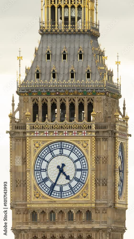 big ben clock in london, england in vertical big ben clock in london, england in vertical