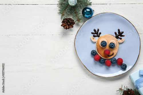 Christmas reindeer pancake ...