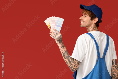 Male painter with different...