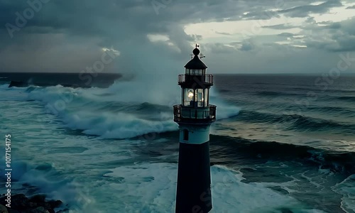 lighthouse at night