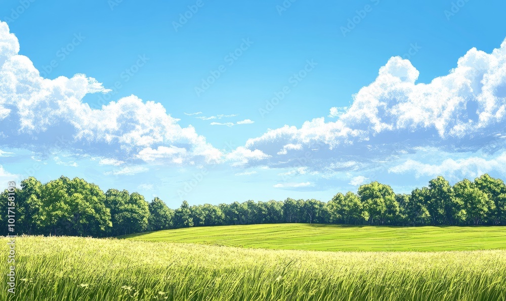 Agricultural landscape against blue sky Agricultural landscape against blue sky
