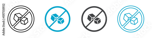 sugar free icon Vector outline sign