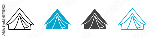 tent icon Vector outline sign