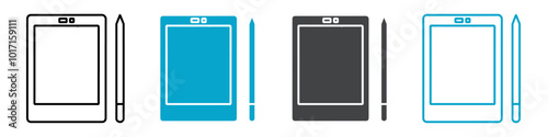 teblet pad icon Vector outline sign