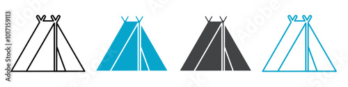 tent icon Vector outline sign