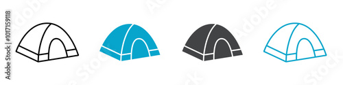 tent icon Vector outline sign