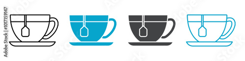 tea icon Vector outline sign