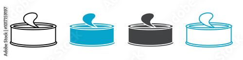 tin can icon Vector outline sign
