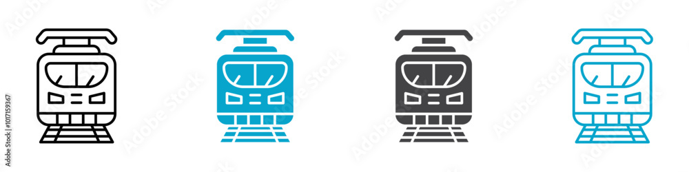train icon Vector outline sign