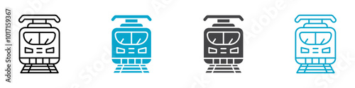train icon Vector outline sign