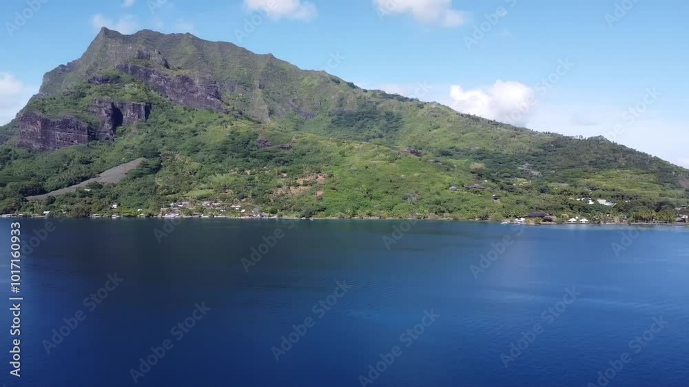 Drone panoramic view of Cook’s Bay on Moorea Island, French Polynesia, showcasing its stunning turquoise waters and lush green landscapes. Check my portfolio for more aerial footage. Drone panoramic view of Cook’s Bay on Moorea Island, French Polynesia, showcasing its stunning turquoise waters and lush green landscapes. Check my portfolio for more aerial footage.