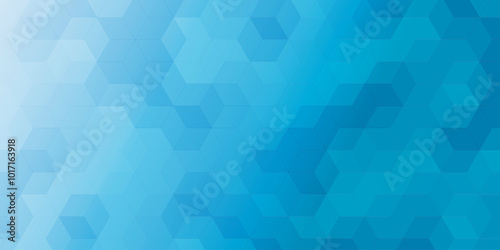 Abstract geometry hexagon light blue texture background pattern. Cold ice, frozen water, winter holidays. Vector illustration.
