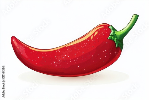 Spicy red chili pepper illustration