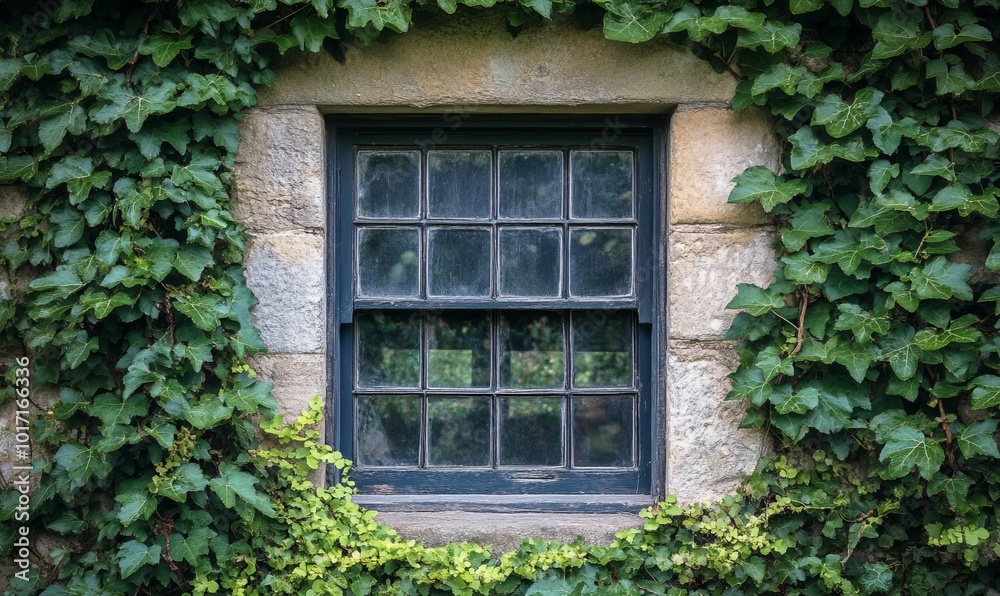 window surrounded by ivy window surrounded by ivy