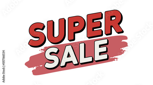 Vintage-Inspired Promotional Banner with Bold 'SUPER SALE' Text – Eye-Catching Design for Special Offers