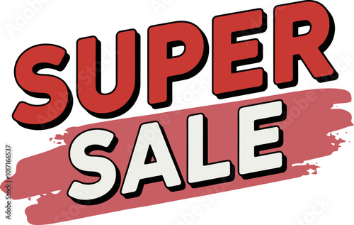 Vintage-Inspired Promotional Banner with Bold 'SUPER SALE' Text – Eye-Catching Design for Special Offers
