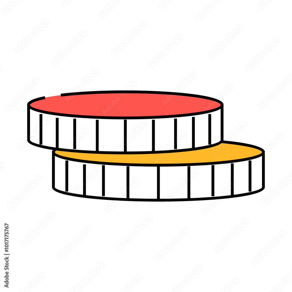 pile coin line icon vector. pile coin sign. isolated symbol illustration pile coin line icon vector. pile coin sign. isolated symbol illustration