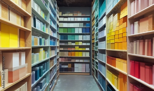 paint samples at a hardware shop