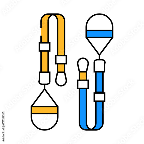 suspension trainer fitness sport line icon vector. suspension trainer fitness sport sign. isolated symbol illustration
