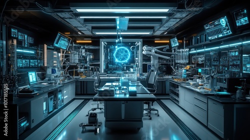 Futuristic Laboratory with Advanced Technology