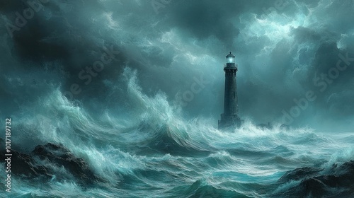 Lighthouse in a Storm