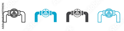 valve icon Simple vector set isolated